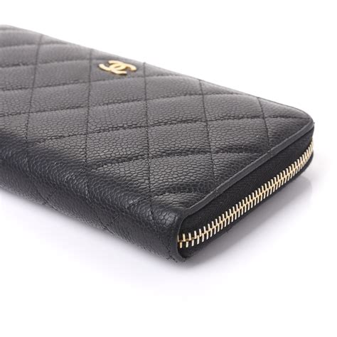 chanel caviar wallet organizer|CHANEL Caviar Quilted Large Zip Around Organizer Wallet Black .